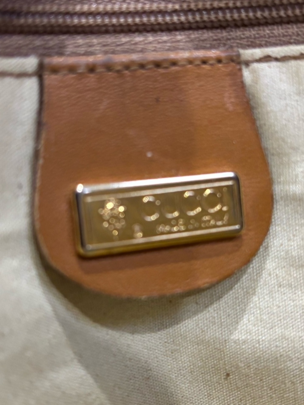 Vintage Gucci GG Supreme Canvas Crossbody Bag Brown Tan Monogram Mini Bag - Picture 11 of 11